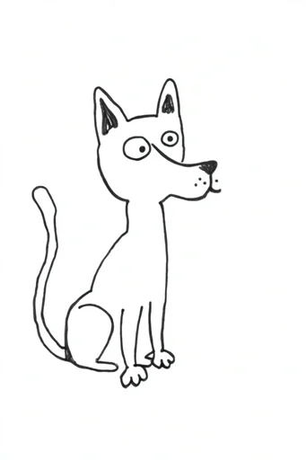 Playful Minimalist Ink style reference image — black and white ink drawing