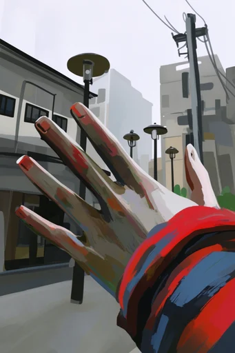 Graphic Gouache Illustrative style reference image — flat color blocking