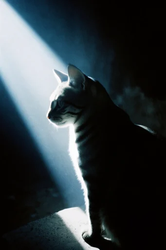 Cinematic Nocturnal Noir style reference image — high-ISO film grain