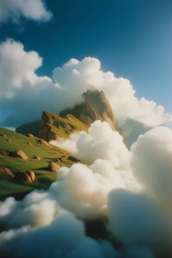 Surreal Pastoral Technicolor style reference image — vibrant pastoral