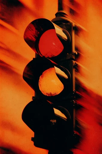 Kinetic Amber Noir style reference image — dynamic motion blur