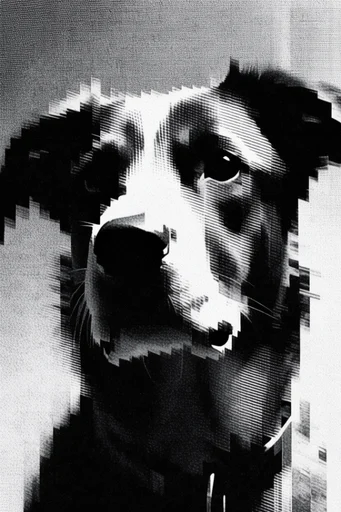 Corrupted Analog Noir style reference image — surveillance aesthetic