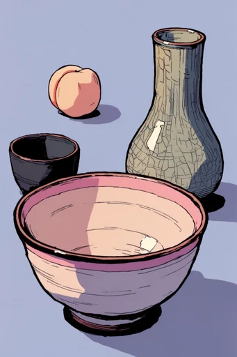 Nostalgic Cel-Shaded Storytelling style reference image — clean ink line art