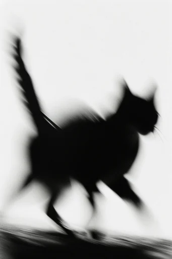 Kinetic Monochrome Abstraction style reference image — shutter drag