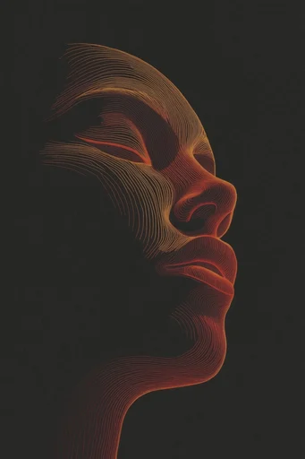 Amber Noir Linearism moodboard — generate AI images in this style