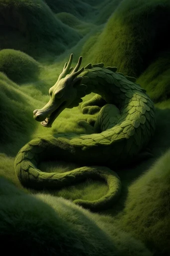Velvet Verdant Surrealism style reference image — surreal organic landscape