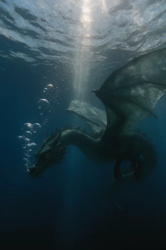 Cinematic Cobalt Abyss style reference image — volumetric light diffusion