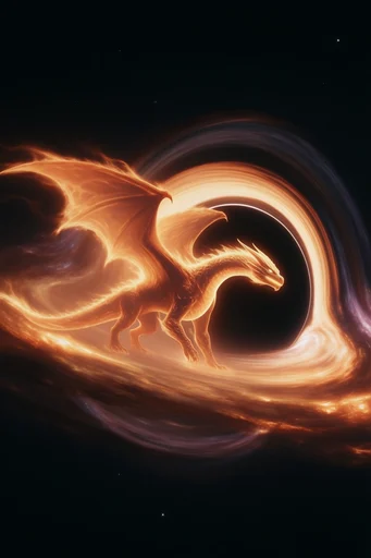 Sublime Celestial Singularity style reference image — event horizon