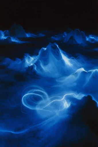 Spectral Cobalt Motion style reference image — long exposure motion blur