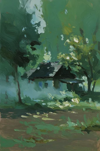 Luminous Verdant Impressionism style reference image — impressionist oil painting style