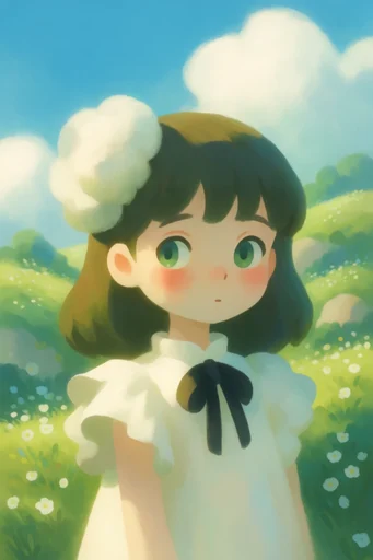 Vibrant Whimsical Fantasy style reference image — fluffy volumetric clouds