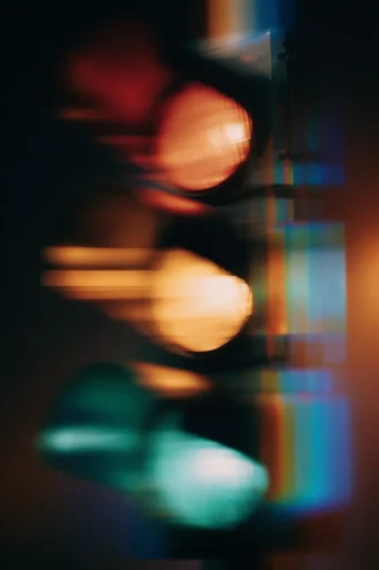 Kinetic Neon Glitch style reference image — motion blur