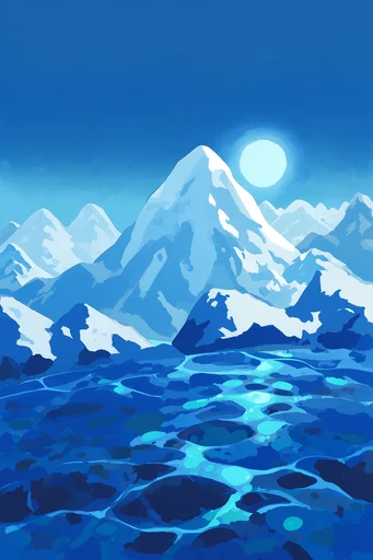 Luminous Azure Dreamscape style reference image — luminous anime illustration