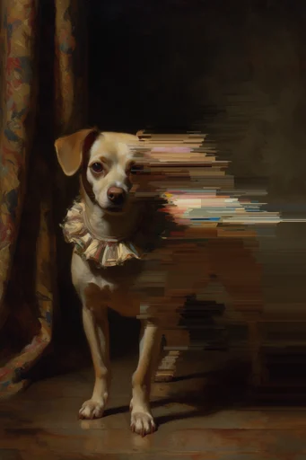 Spectral Kinetic Chiaroscuro style reference image — sepia and crimson tones