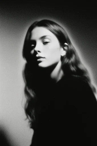 High-Contrast Ethereal Noir style reference image — nocturnal noir