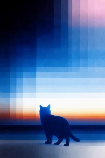 Luminous Glitch Spectrum style reference image — scanline texture