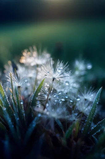 Luminescent Macro Ethereal style reference image — bioluminescent blue glow
