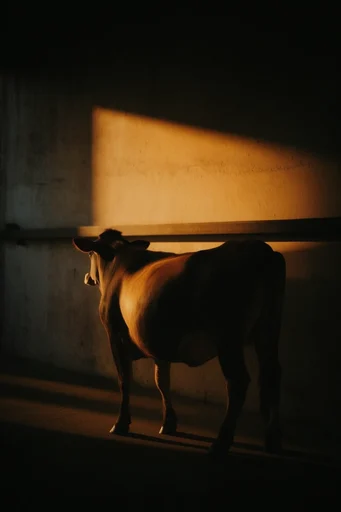 Amber Chiaroscuro Minimalism style AI image example 3