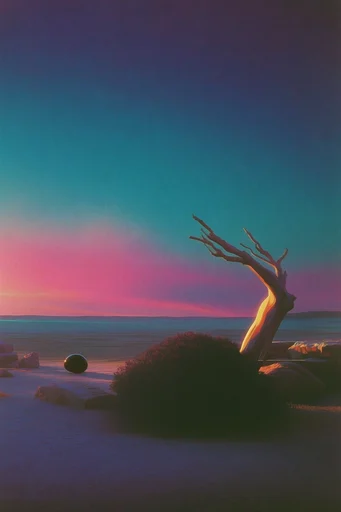 Ethereal Neon Twilight style AI image example 2