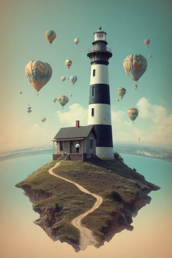 Ethereal Surrealist Dioramas style reference image — vintage photo texture