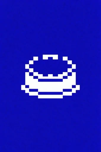 Minimalist Cobalt Pixelism style reference image — high contrast composition