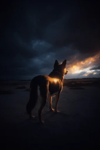 Melancholic Coastal Nocturne style reference image — dramatic light contrast