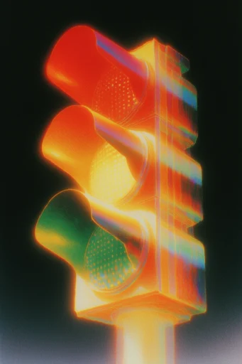 Prismatic Cosmic Noir style reference image — prismatic light flare