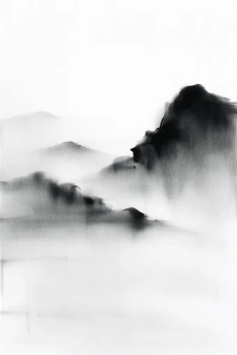 Ethereal Monochrome Motion style reference image — minimalist monochrome