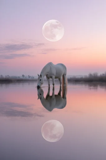 Ethereal Pastel Surrealism style reference image — minimalist dreamscape