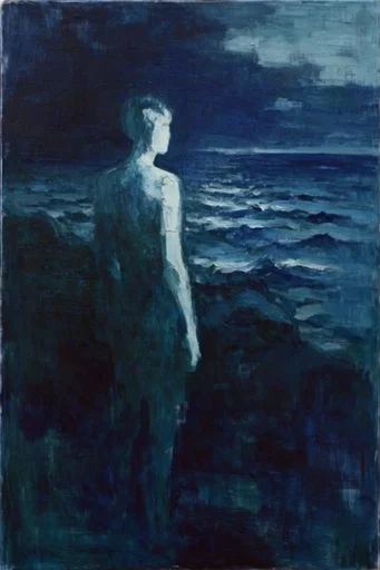 Nocturnal Bioluminescent Tonalism moodboard — generate AI images in this style