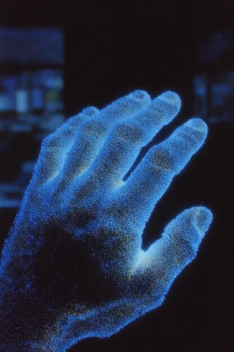 Spectral Digital Lume style reference image — analog CRT scanlines