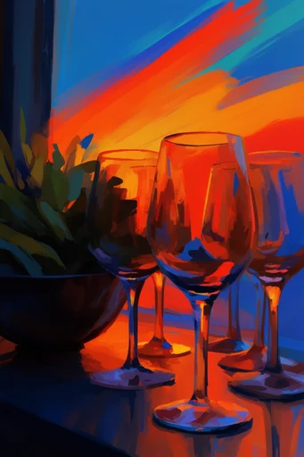 Vibrant Expressionist Geometry style reference image — saturated color palette