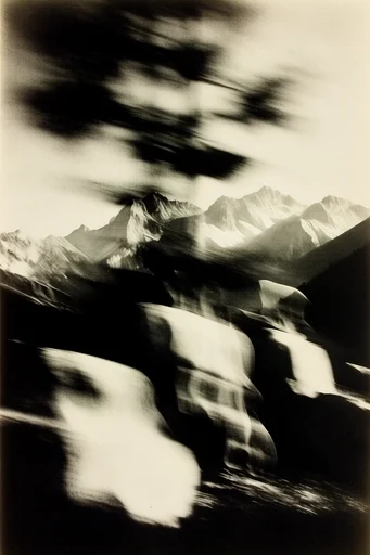 Kinetic Spectral Noir style reference image — high-contrast monochrome