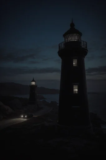 Cinematic Nocturnal Noir style reference image — chiaroscuro