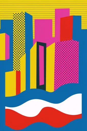Retro-Digital Graphic Synthesis style reference image — geometric abstraction