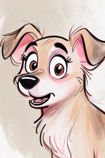 Raw Expressive Sketchbook style reference image — hand-drawn character design