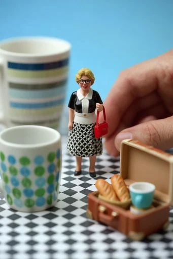 Whimsical Macro Dioramas moodboard — generate AI images in this style
