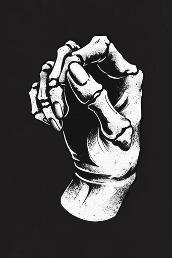 Gritty Chiaroscuro Noir style reference image — halftone screentone texture