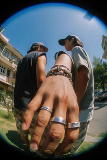 Hyper-Distorted Urban Street style reference image — forced perspective