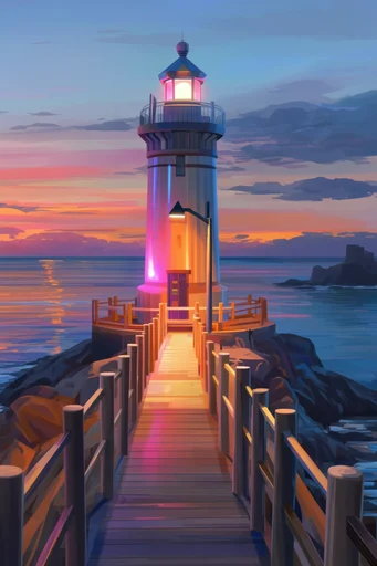 Neon Twilight Metropolis style reference image — geometric architectural forms