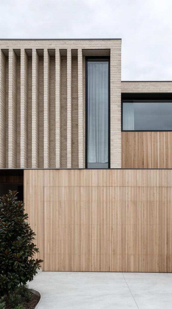 Fin Setback Window A modern architectural facade composed of strong... | Krea
