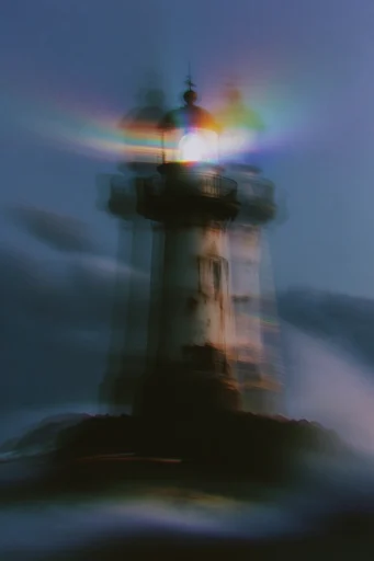 Kinetic Prismatic Nocturne style reference image — nocturnal deep blue palette