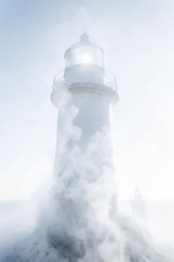Ethereal Monochromatic Erosion style reference image — minimalist surrealism