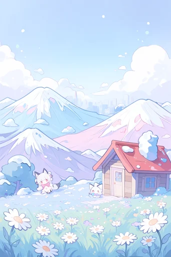Ethereal Pastel Kawaii style reference image — kawaii anime illustration