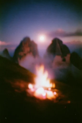 Luminous Nocturnal Nostalgia style reference image — analog film grain