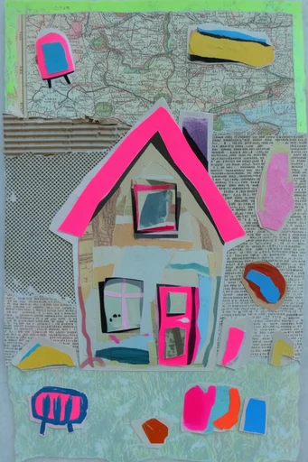 Analog Zine Collage style reference image — vintage magazine clippings