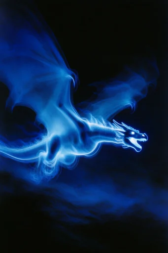 Spectral Cobalt Motion style reference image — ethereal ghosting effect