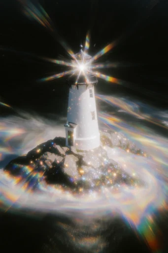 Prismatic Nocturnal Glamour style reference image — glittering highlights