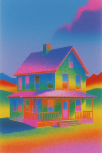 Neon Grain Surrealism style AI image example 4