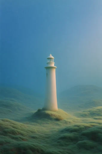 Surreal Liminal Biomorphism style reference image — nostalgic CGI